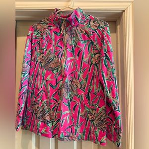 Lilly Pulitzer 50+ Skipper Popover Quarter Zip Elephants